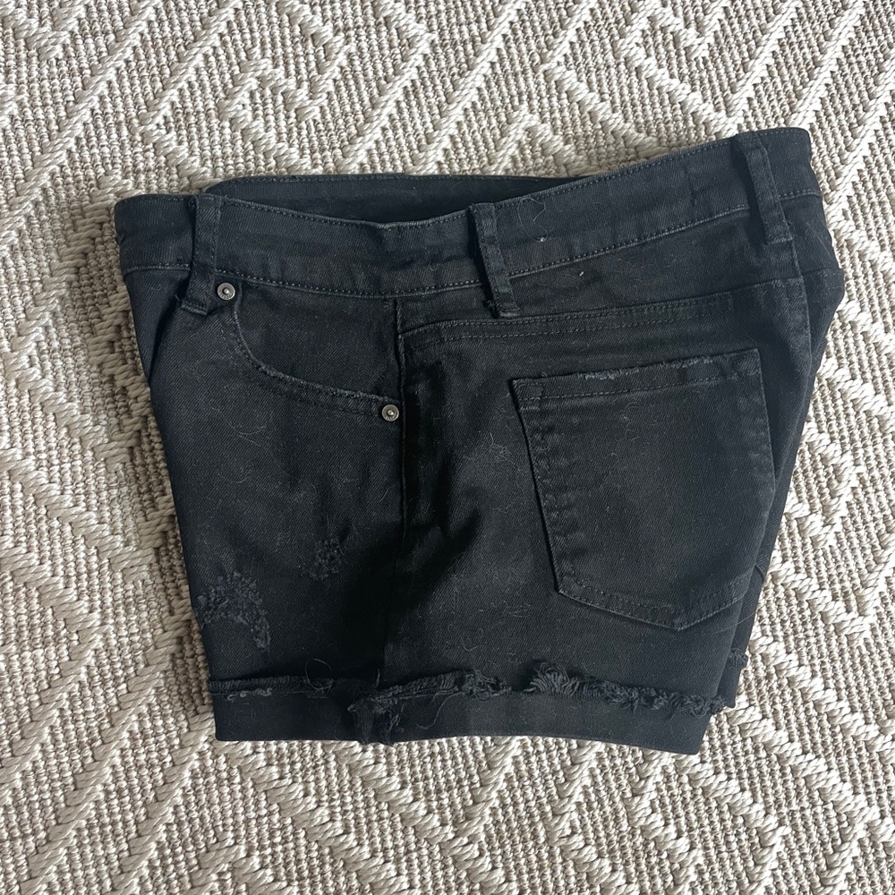 Tractr Black Jean Shorts for Girls - Picture 4 of 5